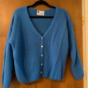 Women's Blue Cardigan Sweater